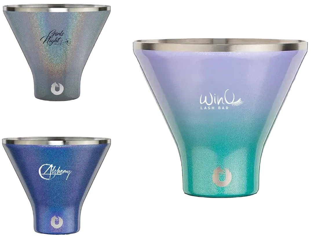 Snowfox 8oz Insulated Martini Glass - Unbreakable, Shatterproof & Elegant Choice for Mixed Drinks