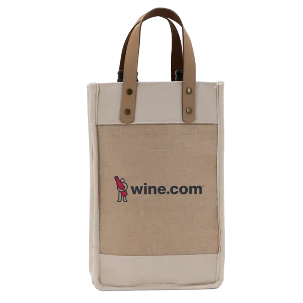 Sonoma Cotton Jute Wine Cooler Bag