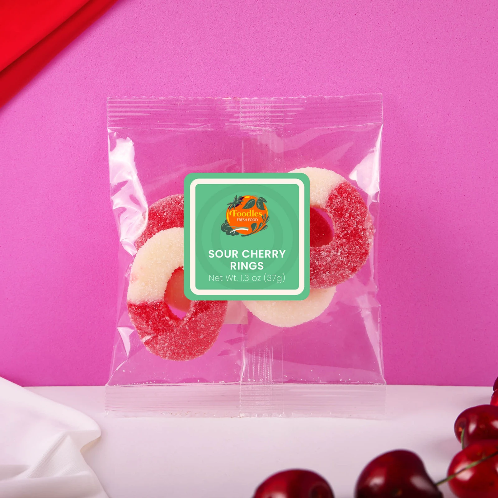 Sour Cherry Rings Promotional Packs 1.3 oz