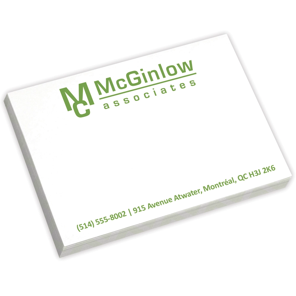 Custom Souvenir® Sticky Note™ Value 4" x 3" Pad, 50 sheet