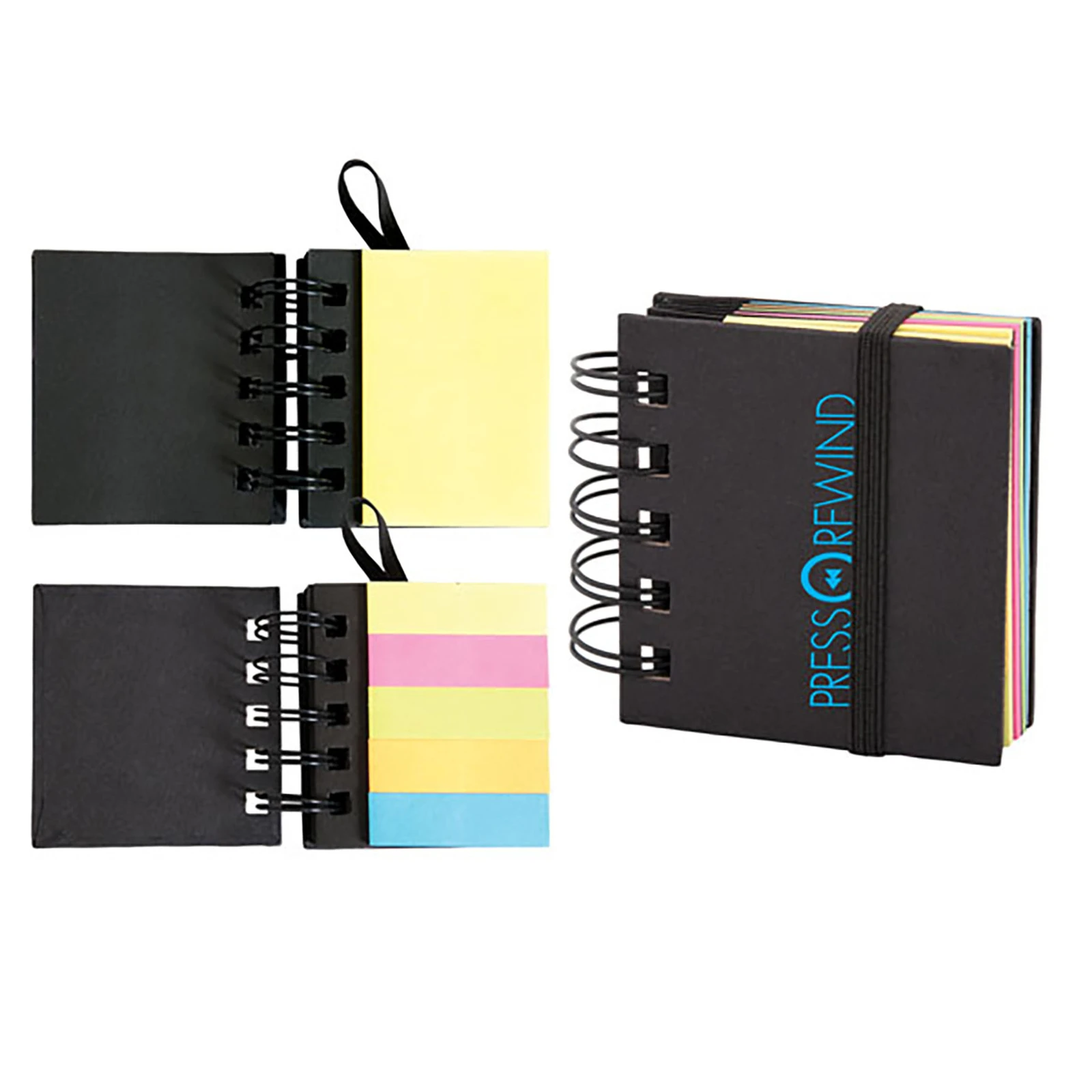 Spiral Sticky 250 Sheet Notepad With Noteflags