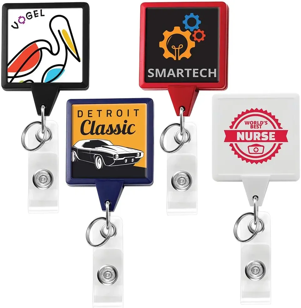 Slimlogo Dual Back Badge Reel (Square)