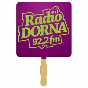 Square Glued Hand Fan (1 Side/ 1 Color imprint)