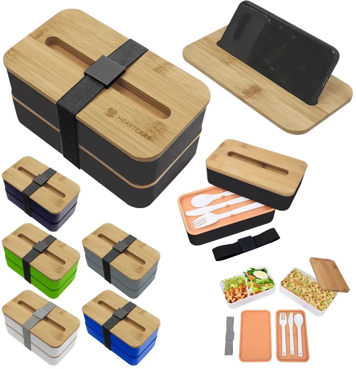 Stackable Bento Box With Phone Stand