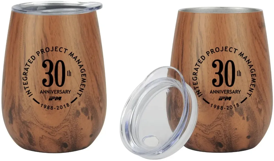 Stainless Steel Lined Vacuum Wood Wine Tumbler