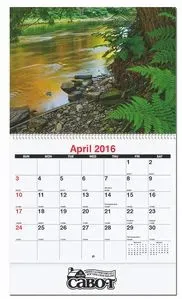 Stapled Waterways Monthly Wall Calendar