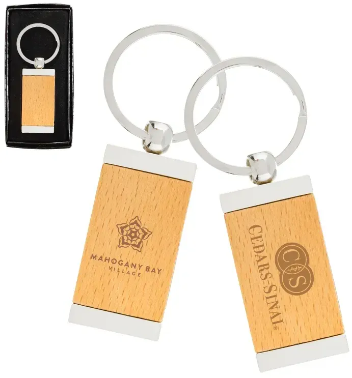 Personalized Bamboo Keyring