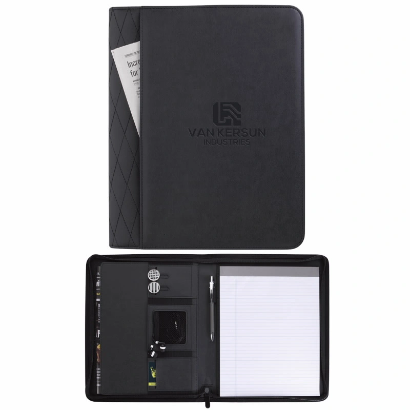 Custom Stitch Zippered Padfolio