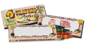 Stock 4 Pack Premium Crayons School Themed Box