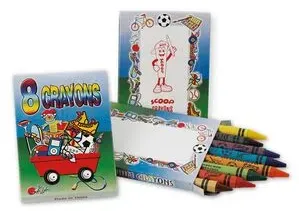 Stock 8 Pack Premium Crayons in Wagon Box