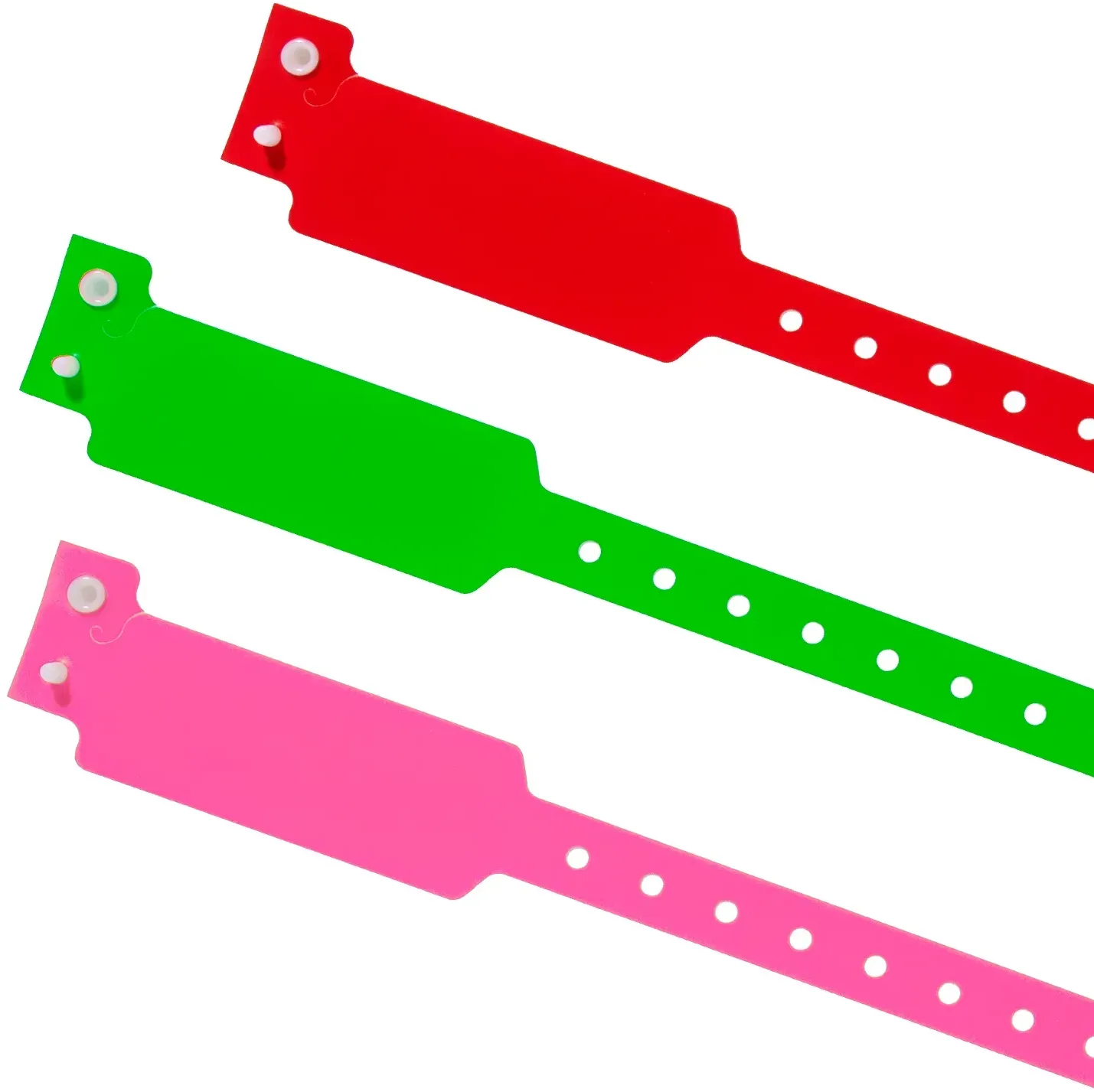 Custom Wide Face Plastic Wristbands