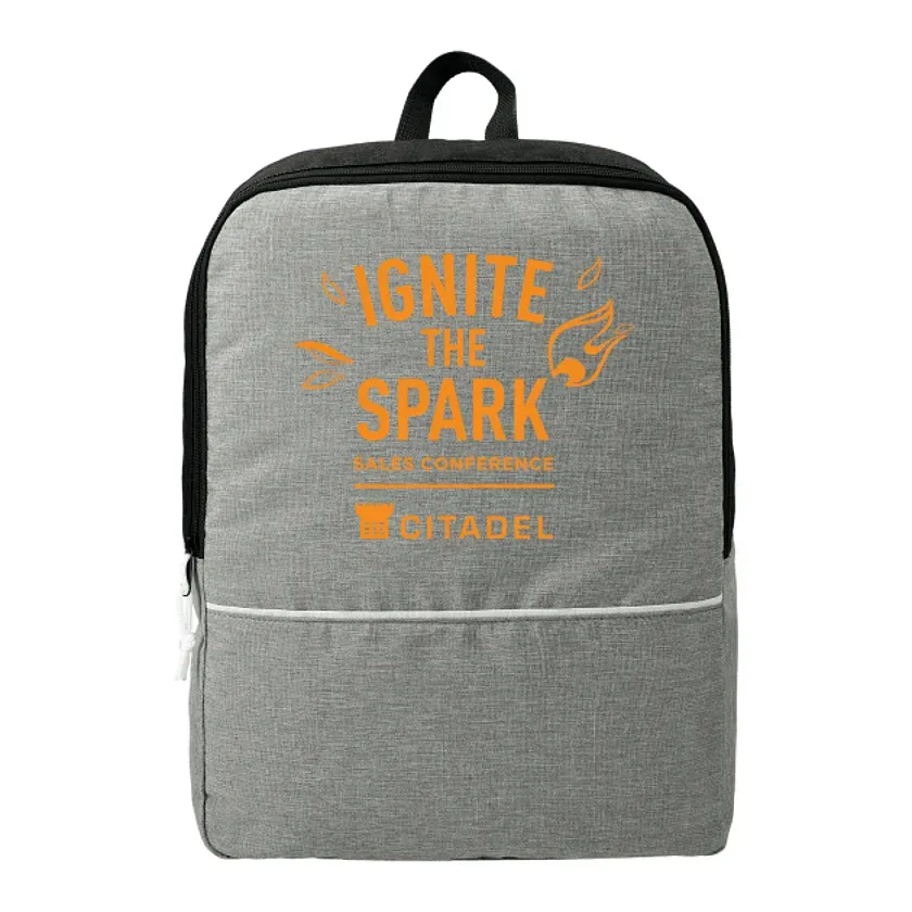 Custom Non-Woven Stone Backpack with Zippered Compartment