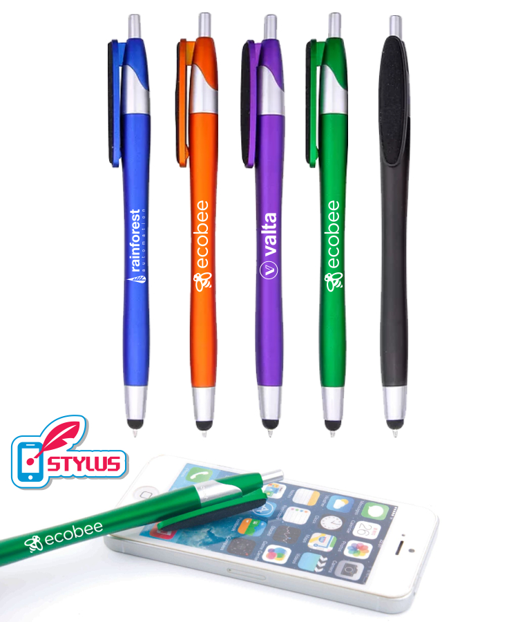 Stylus Pen with Built-In Screen Cleaner