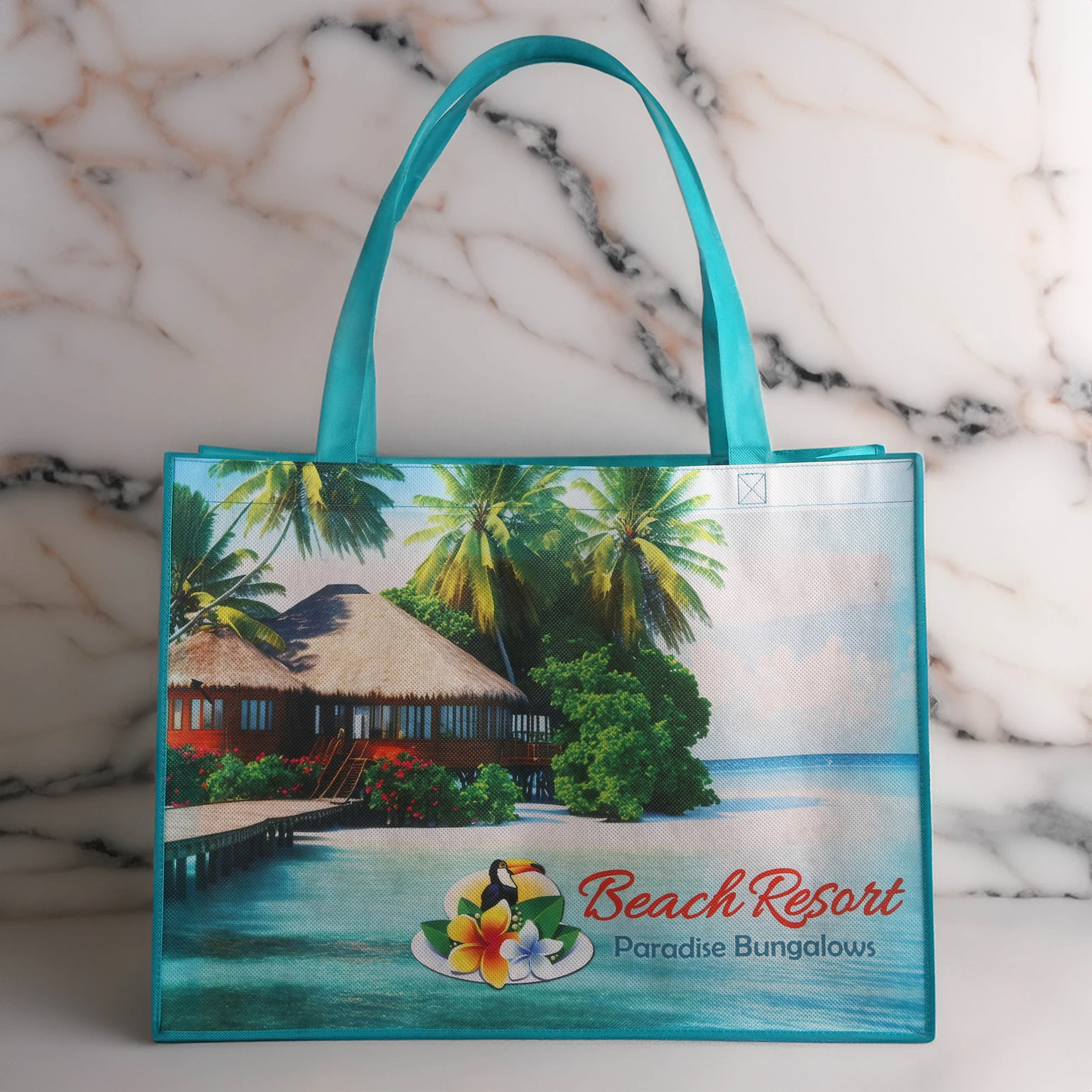 Sublimated Large Non-Woven Shopping Tote (2-Sided)