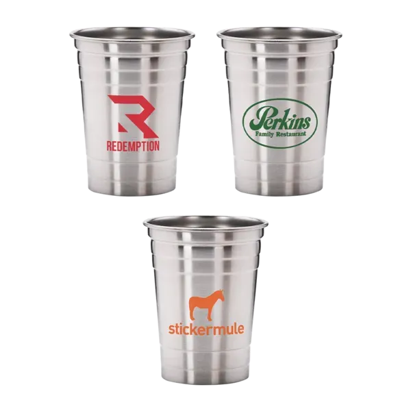 Suds 16 oz Stainless Steel Beer Cups