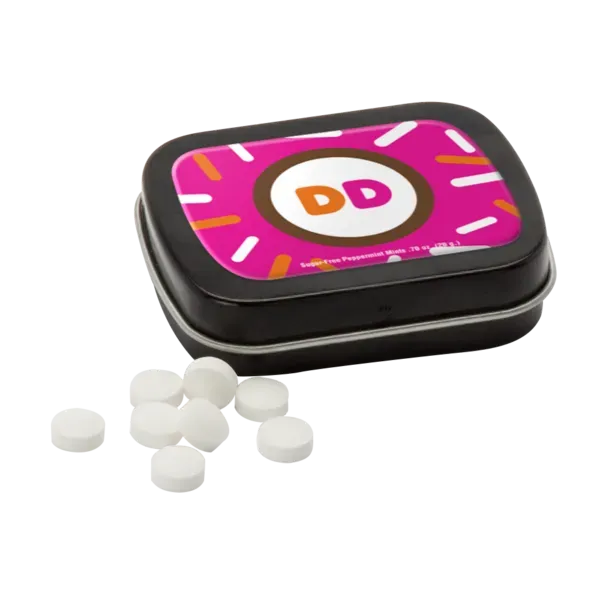 Sugar Free Mints in a Small Rectangular Hinged Tin