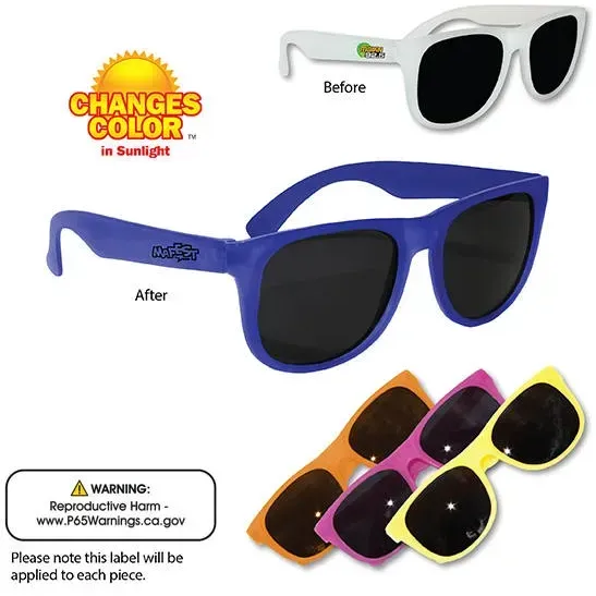 UV Color-Changing Sunglasses with Custom Logo