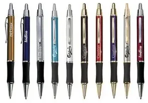 Sundance Metal Click Action Ballpoint Pen w/ Chrome/Gold Trim