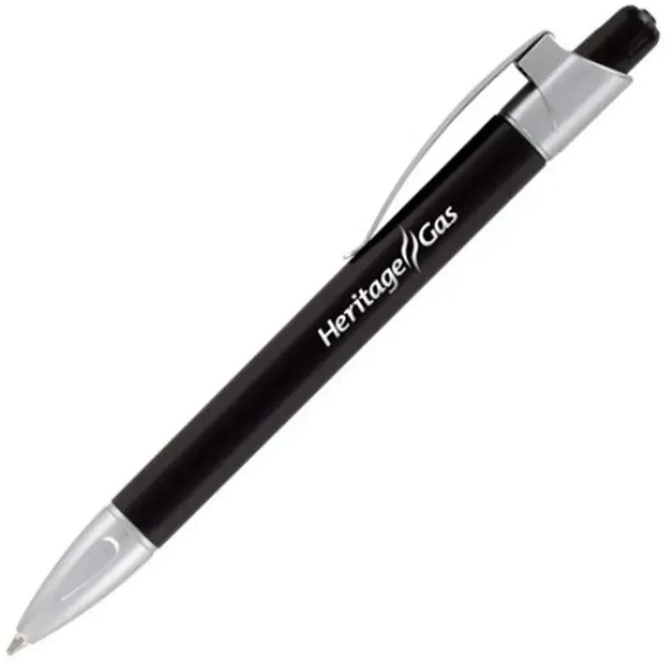 Custom Branded Surf Silver Trim Click Pen