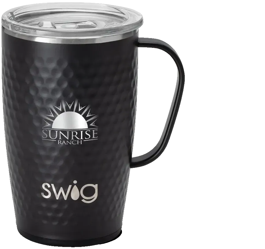 Swig® 18oz Hammered Blacksmith Mug, Triple-Insulated with BPA-Free Lid