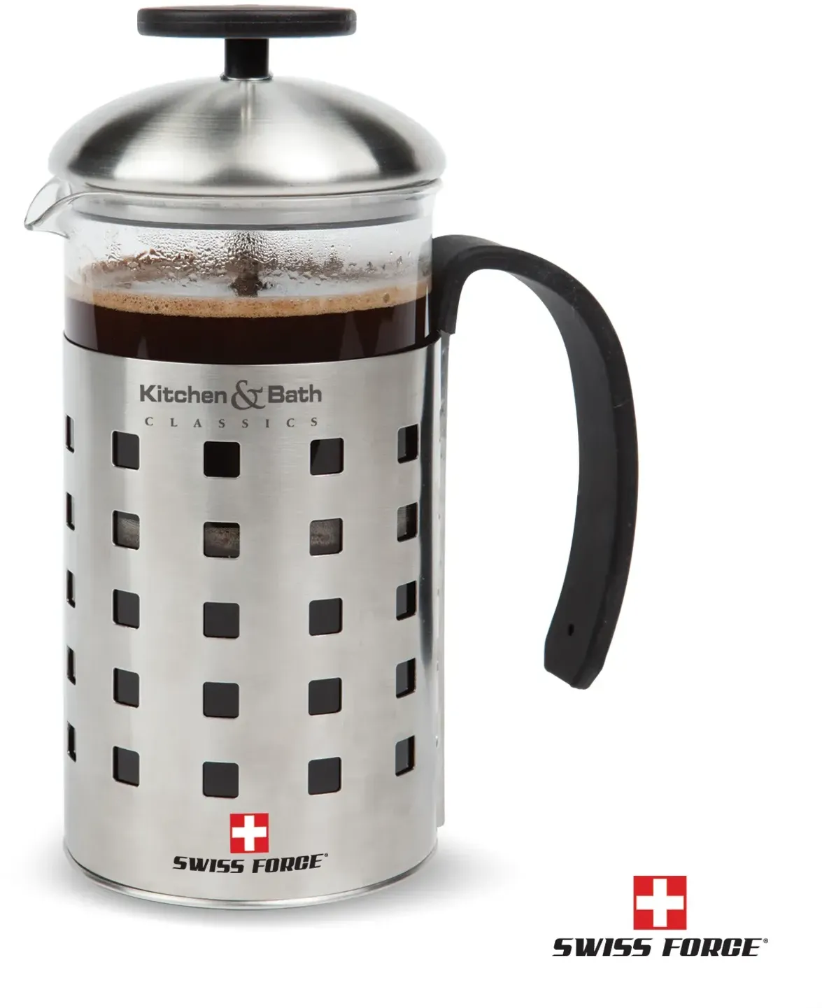 Swiss Force 20oz Stainless Steel French Press for Coffee and Tea