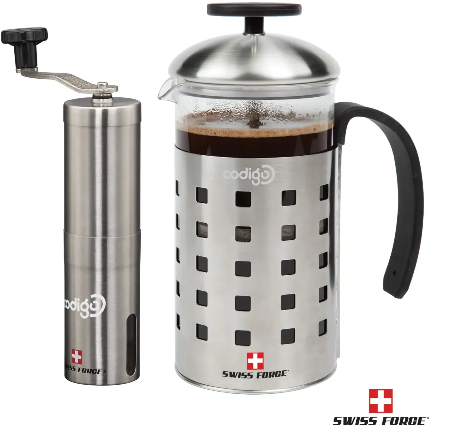 Swiss Force® Geneva Coffee Press and Grinder