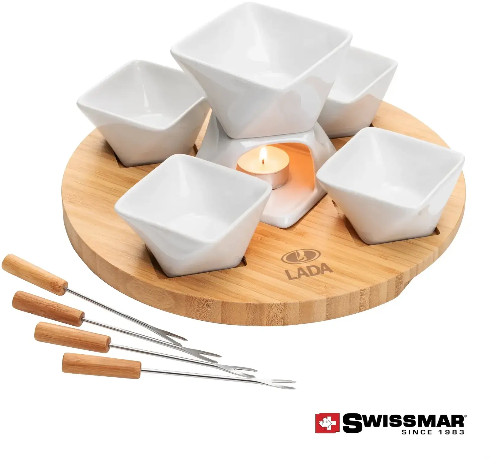 Swissmar 12pc Fondue Set - Elegant, Multi-Functional Dining Experience