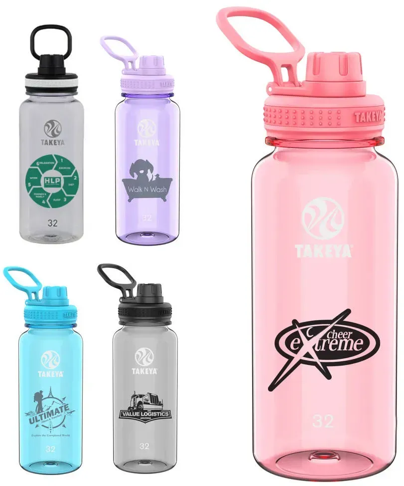 32oz Takeya BPA-Free Tritan Water Bottle for Sports & Outdoor Activities
