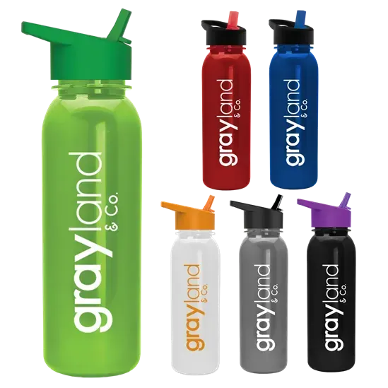 Terrain Metallike Bottle with Flip-Straw Lid (24 oz.)