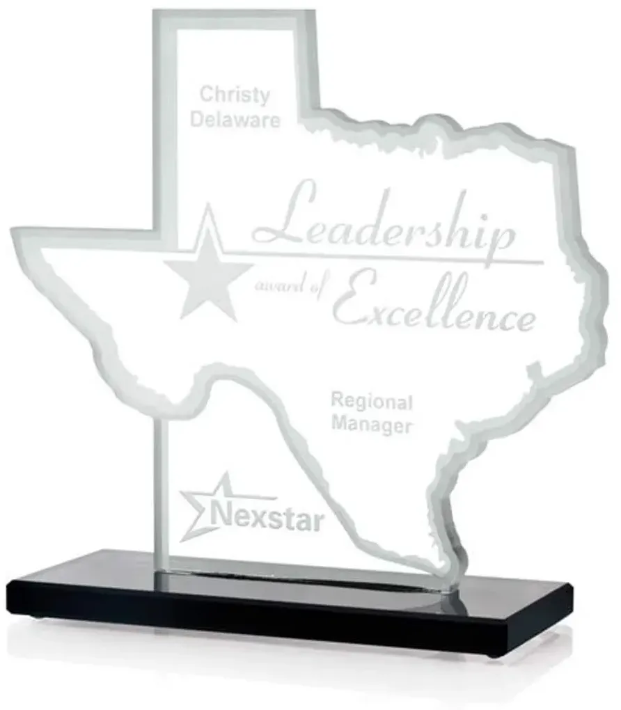 Premier Texas Waterjet Cut Starfire/Ebony Award