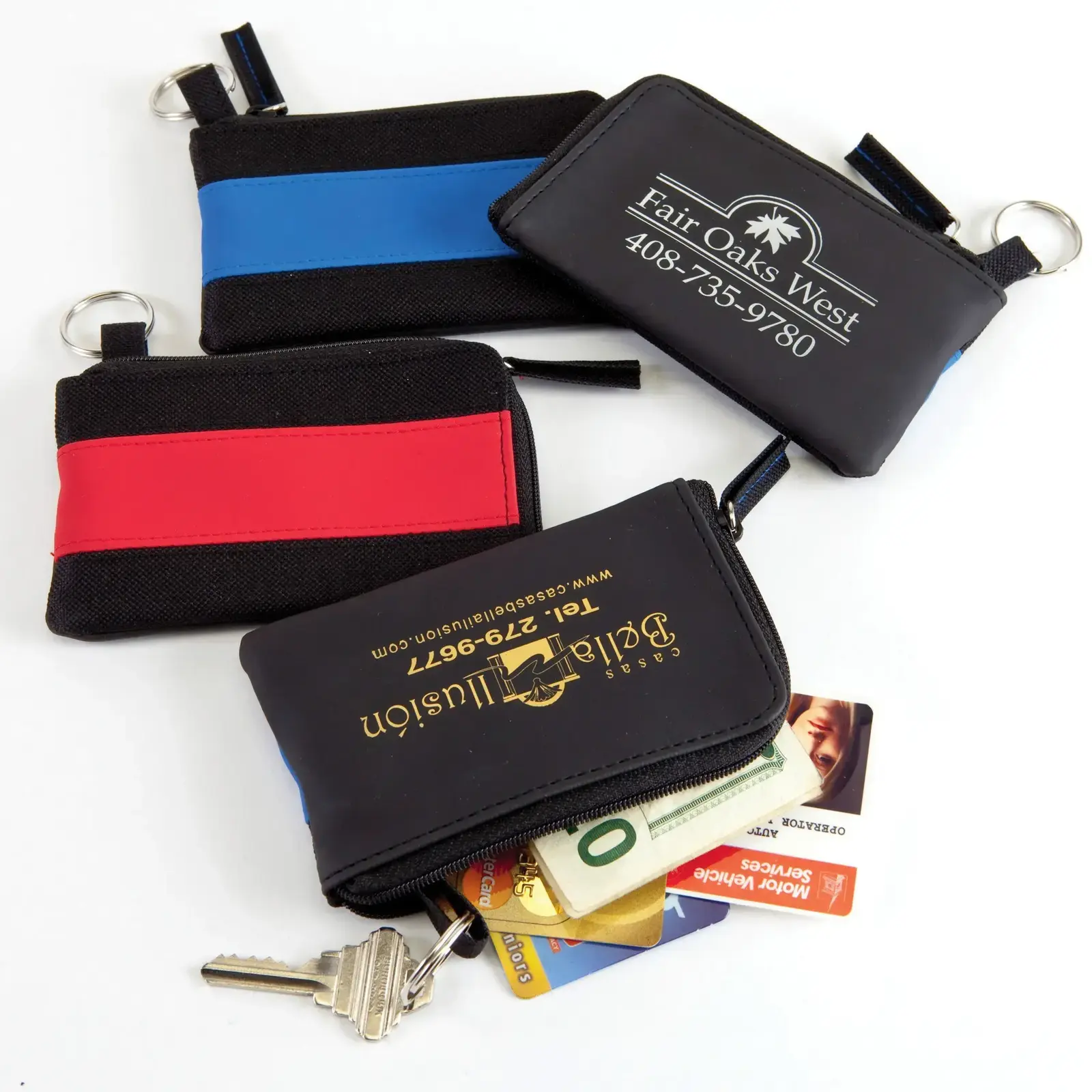 Branded Zippered Wallet with Custom Logo