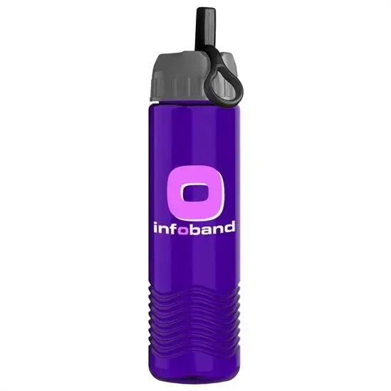 The CustomWave Bottle - 24 oz.	with Ring Straw Lid