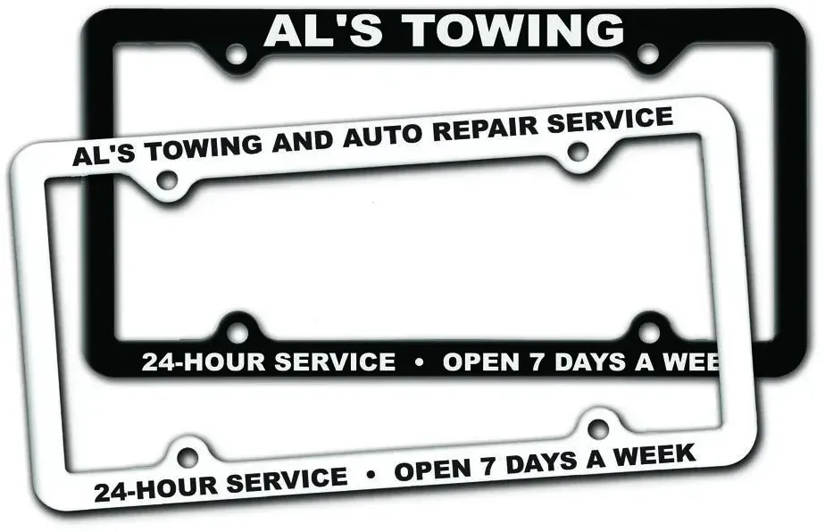 Customizable Heavy-Duty License Plate Frames for Effective Brand Promotion