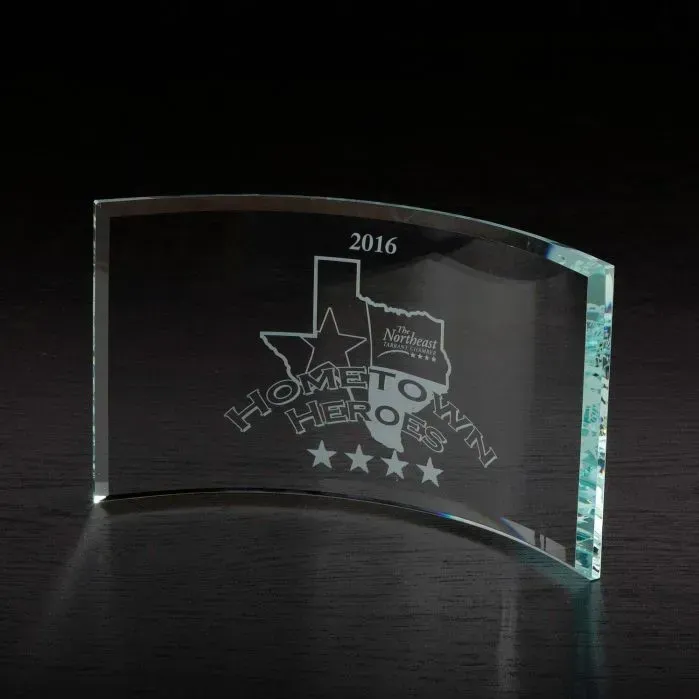 Personalized Times Small Glass Award