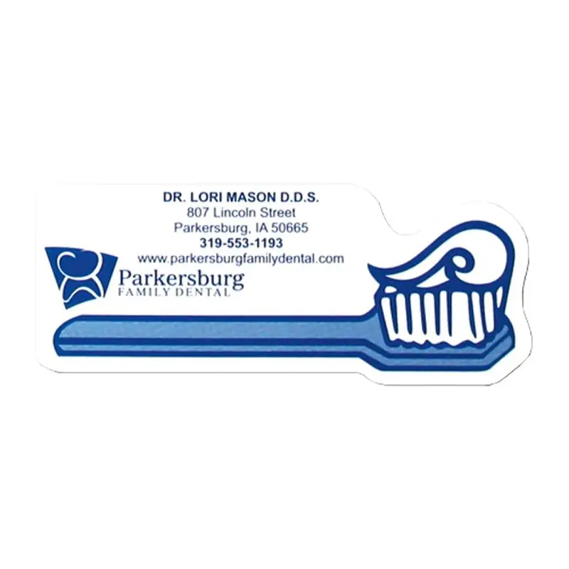 Toothbrush Shape Vinyl Magnet - 30mil