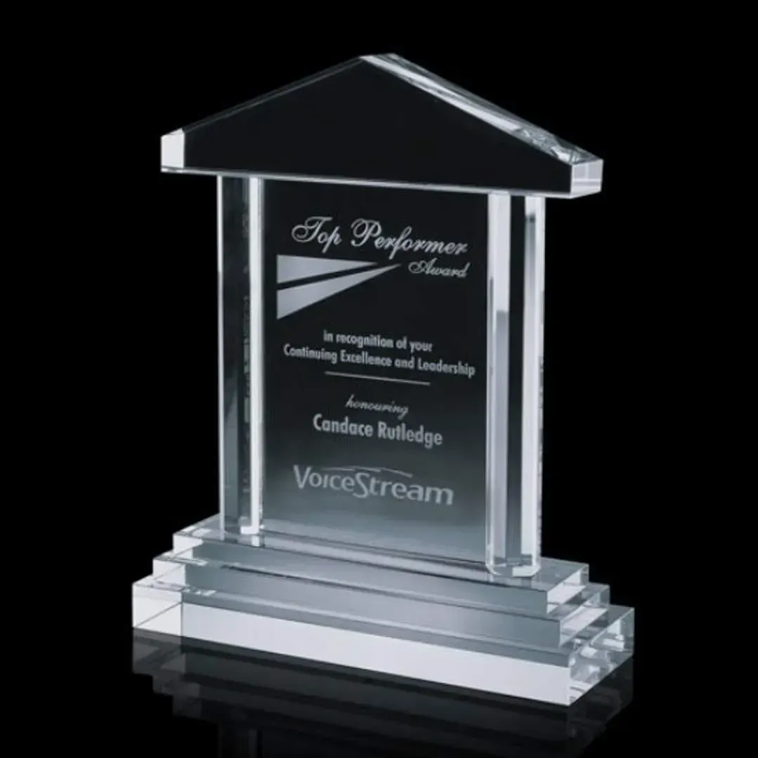 Custom Trafalgar House Crystal Recognition Award