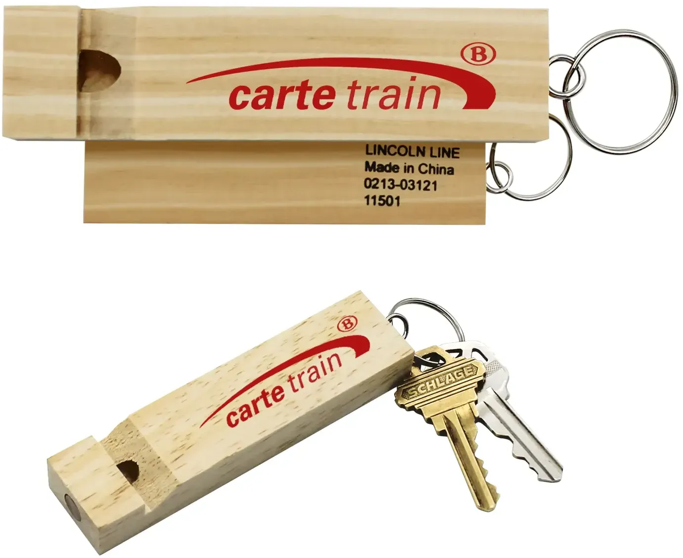 Custom Train Whistle with Key Chain