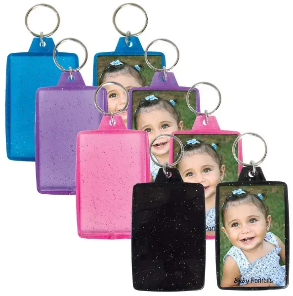 Translucent Sparkle Snap-In Keytag