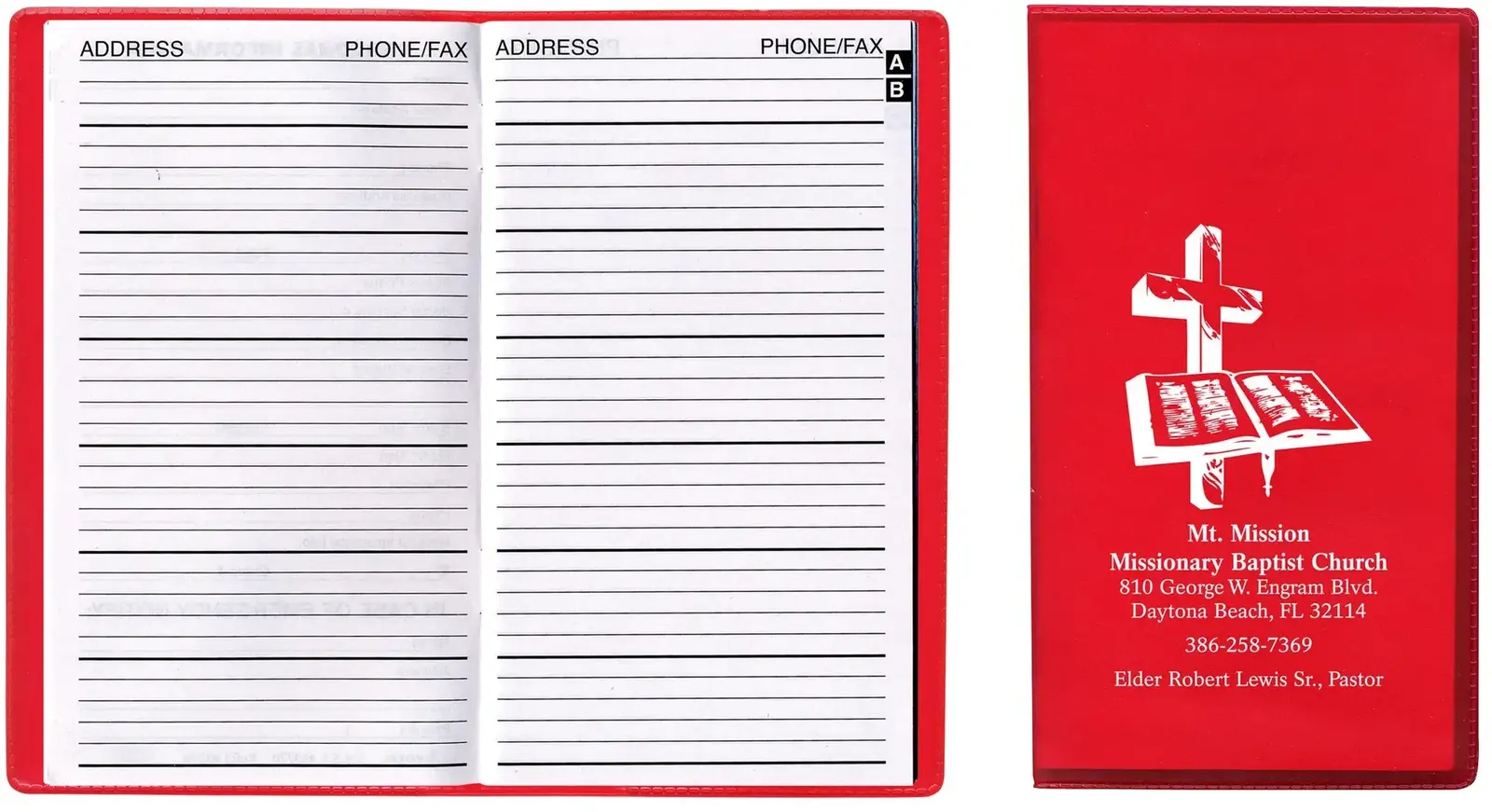 Personalized Translucent Vinyl Address Book