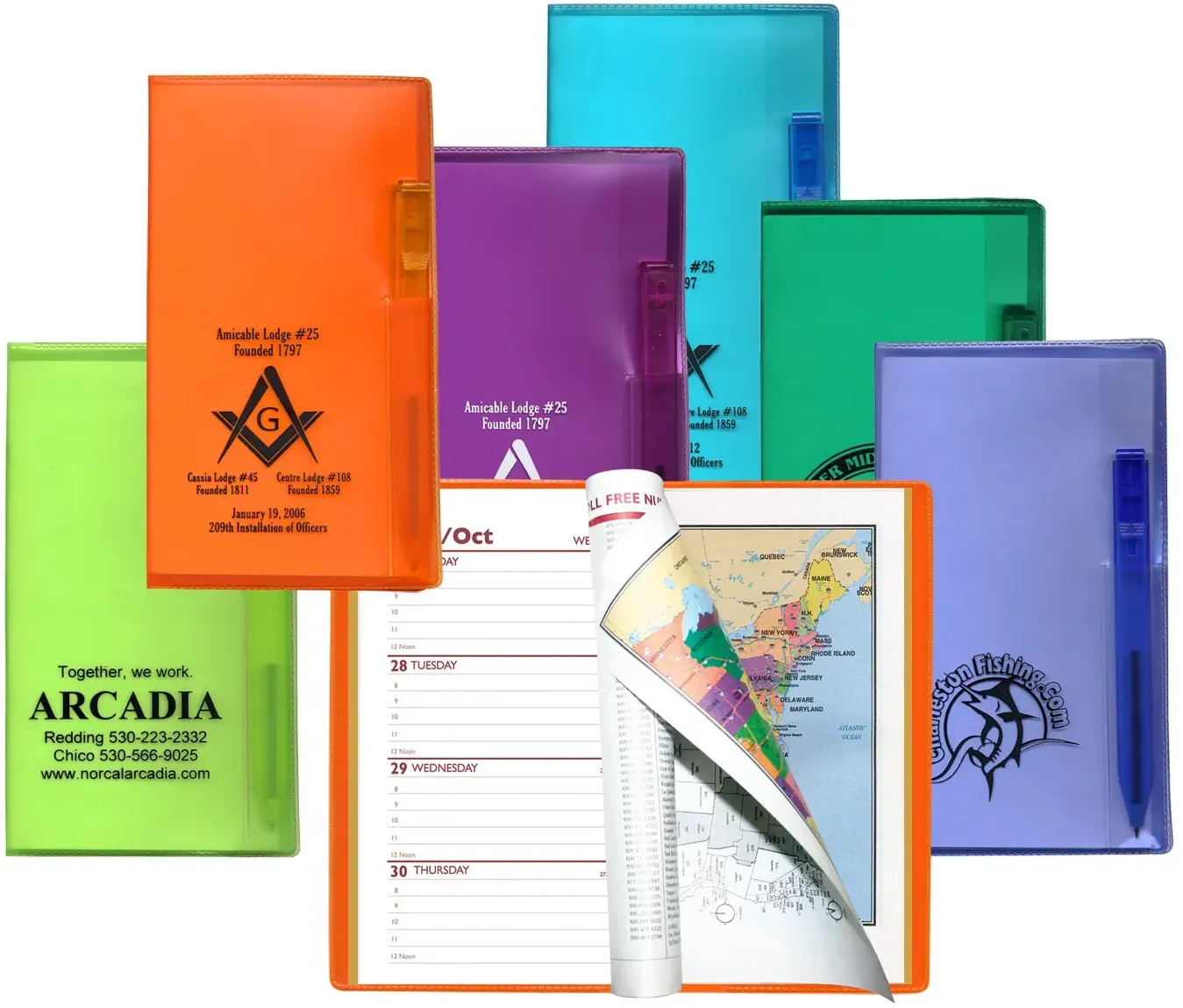 Branded Translucent Weekly Planner with Pen