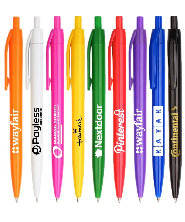 Tropical Barrel Click Pen - White Trim, Lincoln