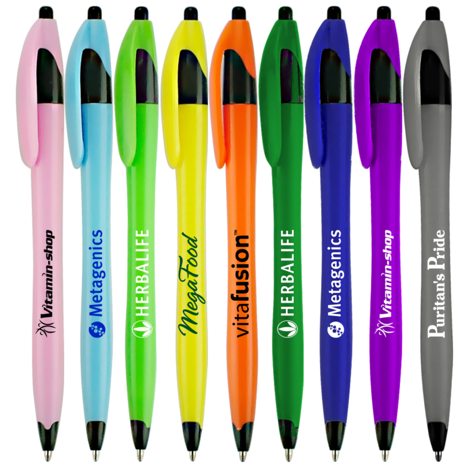 Tropical Elegant Click Pens w/ Black Trim