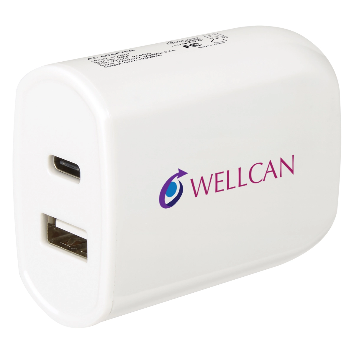 UL Listed 2-In-1 USB Type-C Wall Adapter