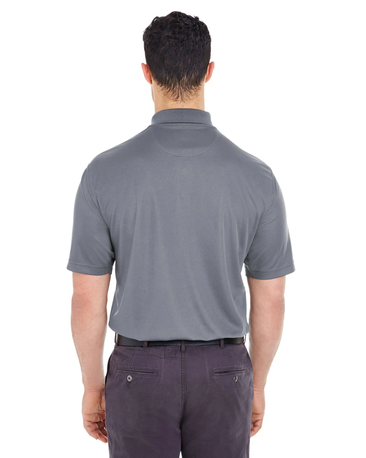 UltraClub Adult Cool & Dry Two-Tone Mesh Piqué Polo