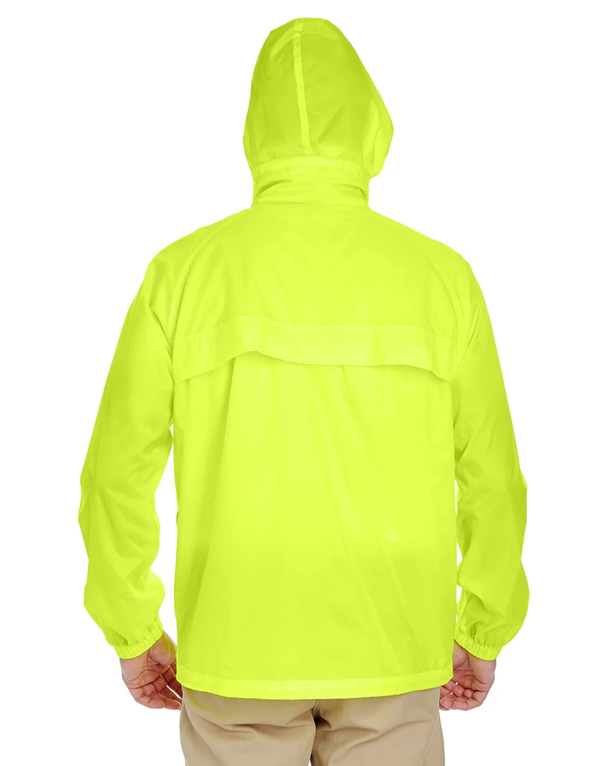 UltraClub Adult Full-Zip Hooded Pack-Away Jacket