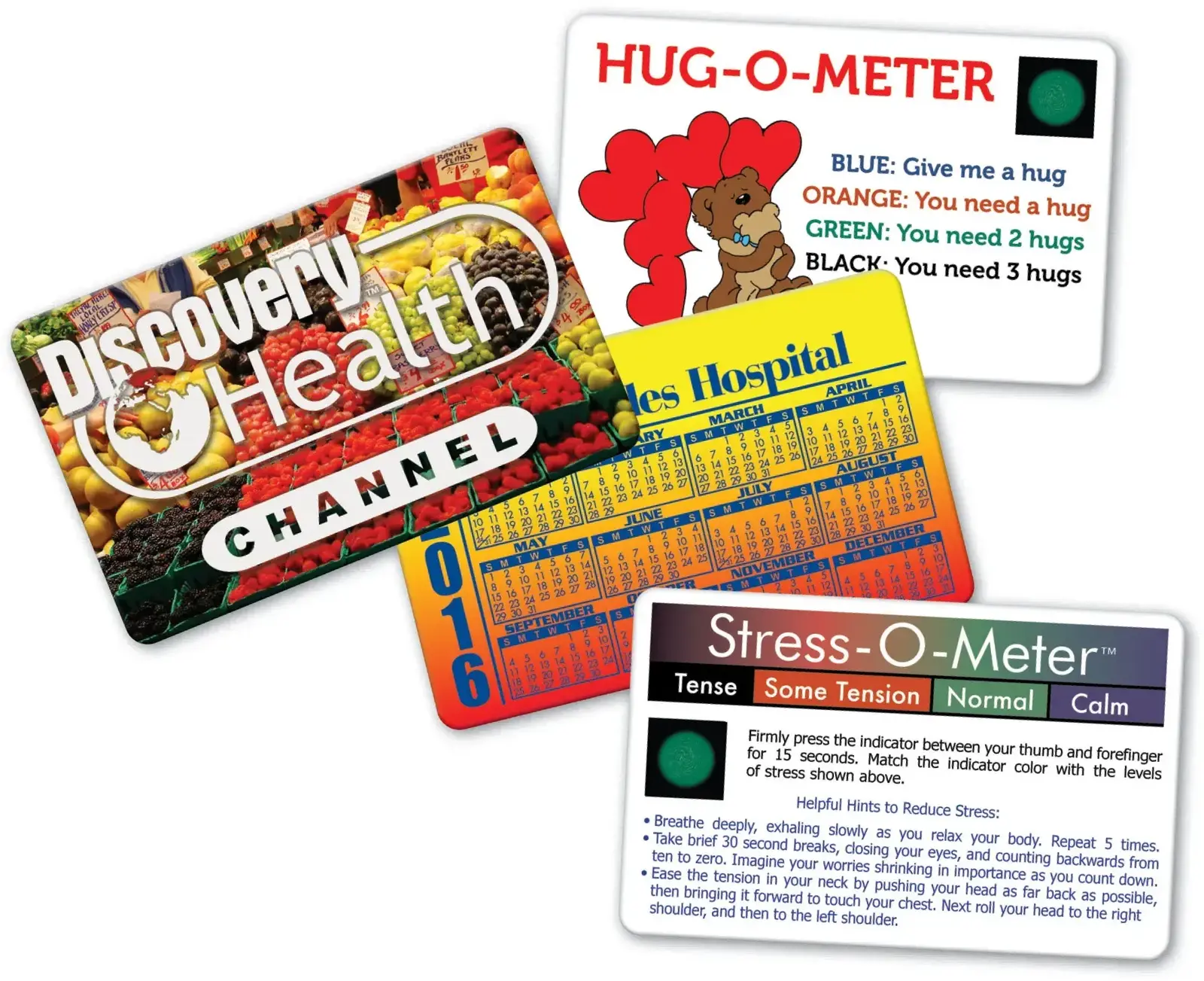 Superior Stress-O-Meter™ Mood Card with Customized Back - Perfect for Corporate Gifts and Events!