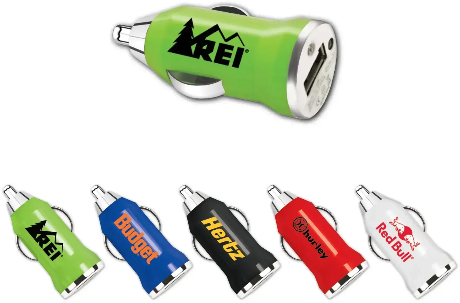 CE Certified USB Car Charger for Mobile Devices - Fast Charging - Circuit Protection - Custom Logo