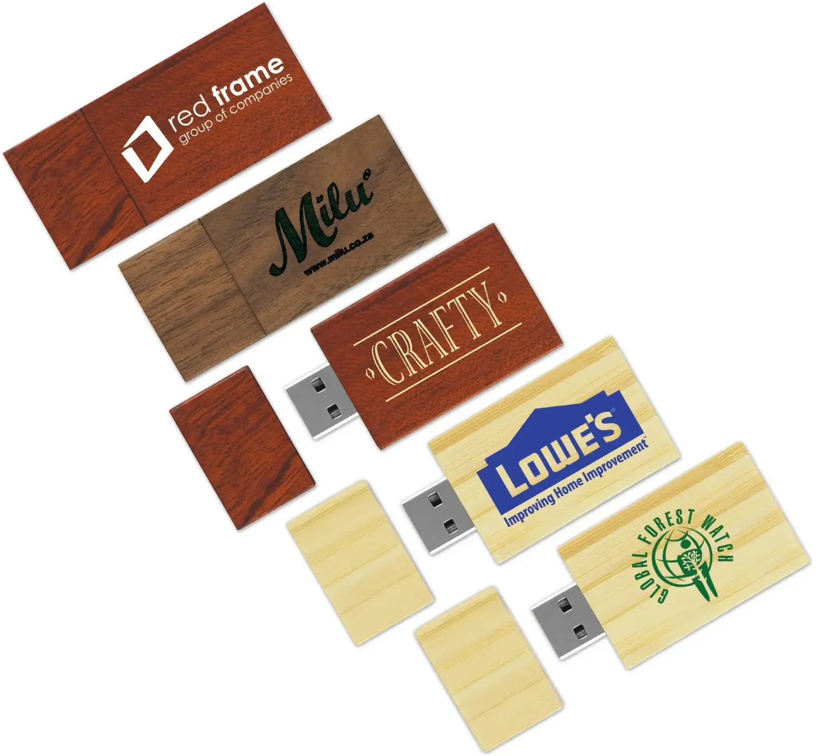 Custom Wood USB Flash Drive - Eco-Friendly Promotional Giveaway