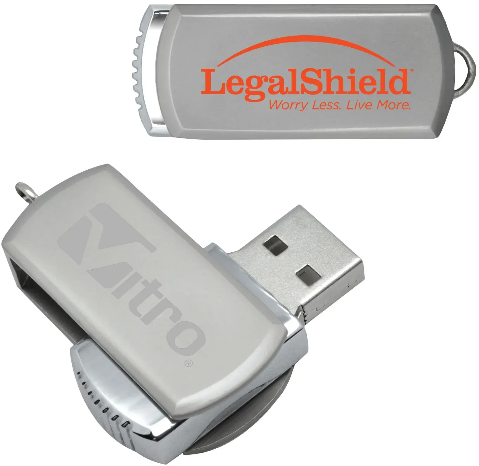 Custom Engraved Metal Swing Drive USB Flash Memory Drive