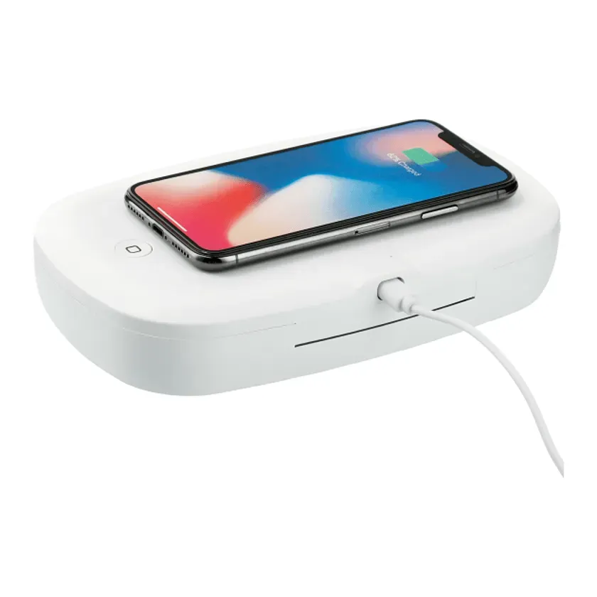 Branded UV-C Light Phone Sanitizer with Wireless Charger